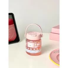 260ml copo de água de plástico de pequena capacidade feminino Mini copo de palha resistente a altas temperaturas de alto