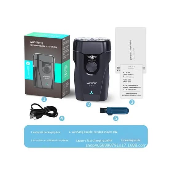 Dake Barbeador Elétrico 36 Folhas Viagem de Negócios Barbeador Recarregável Faca de Barba Masculina Barbeador de Duas Ca