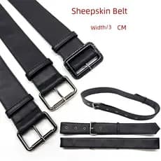 cinto feminino cinto feminino plus size Cinto de couro preto dupla face cinto de pele de carneiro jaqueta de couro blusã