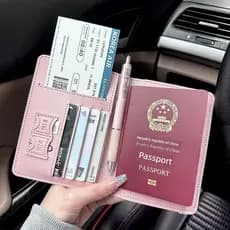 Porta-passaporte Porta-cartões Bolsa de armazenamento de documentos Viagem no exterior Visa Capa protetora portátil de a