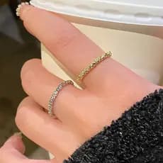 anel anel de namoro High-End sentir fosco simples anel feminino nicho Design índice dedo anel 2024 novo estilo de venda