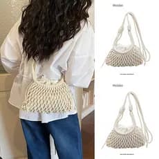 bolsa transversal feminino Bolsa Primavera verão beira-mar férias estilo tecido palha saco feminino 2026 novo estilo Hig
