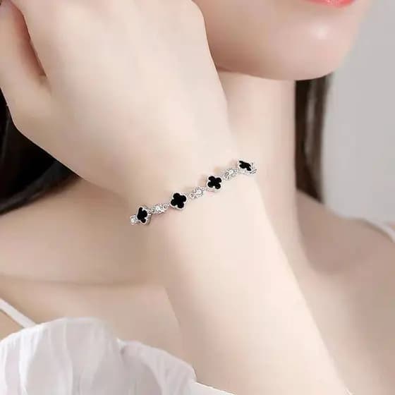 pulseira feminina pulseira Lucky trevo pulseira feminina meninas luz luxo nicho requintado senhoras jóias pulseira de pr