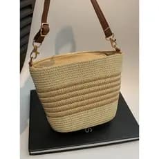 bolsa transversal feminino bolsa feminina Bolsa feminina moda Casual mensageiro pequena bolsa de palha fresca