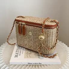 Bolsa bolsa feminina Bolsa feminina primavera verão All-Match ins bolsa de palha de praia