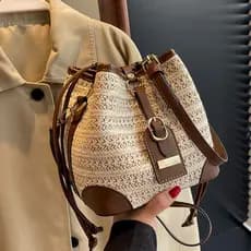 bolsa feminina bolsa transversal feminino Verão Retro contraste cor All-Match pequeno saco feminino praia férias lazer p