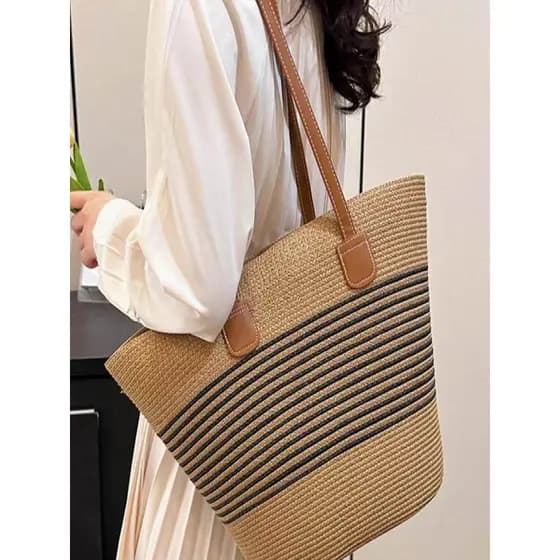 bolsa femenina bolsa transversal feminino Saco de palha feminino grande capacidade 2026 novo estilo férias praia saco de