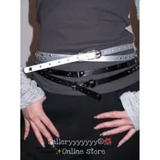 cinto feminino largo cinto feminino Galeria prata estrela rebite cinto fino feminino nicho Design sentido estilo Cyberpu