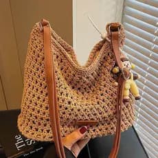 bolsa transversal feminino bolsa femenina Bolsa de palha feminina de grande capacidade 2026 novo estilo bolsa feminina C