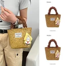 bolsa femenina bolsa transversal feminino Verão à beira-mar férias estilo praia tecido saco de palha tecido feminino 202