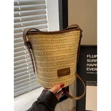bolsa femenina bolsa transversal feminino Bolsa feminina verão férias à beira-mar nicho bolsa de palha