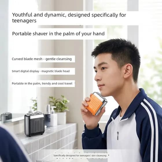 barbeador eletrico masculino Barbeador elétrico masculino Mini recarregável lavável portátil navalha para adolescentes f