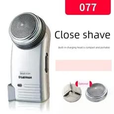 barbeador eletrico masculino Zhenmanzi 077/078 Barbeador Elétrico Recarregável Portátil Único Cabeça Redonda Barbeador E