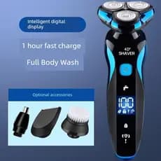 Barbeador elétrico com Display Digital transfronteiriço, barbeador recarregável por USB, lavagem de corpo inteiro, fabri