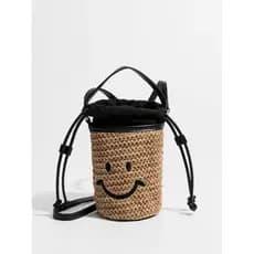 bolsa feminina Bolsa 2025 All-Match novo estilo saco de tecido Gao Yuanyuan mesmo estilo bonito palha nicho saco do tele