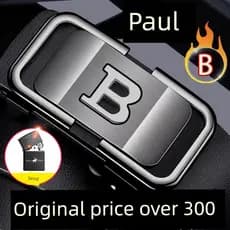 Paul POLO cinto masculino de couro genuíno fivela automática cinto de couro jovem de meia-idade negócios Casual versão c