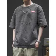 2024 verão fino gelo seda manga curta camiseta masculina solta roupas de secagem rápida masculino gordo tamanho grande m