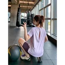 Lindas costas Halter solto mais magro olhar Plus Size roupas de Fitness mulheres correndo roupas de secagem rápida cor s