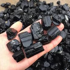 Pedra áspera de turmalina preta Natural pedra britada turmalina minério espécime ornamentos