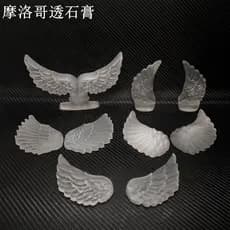 Gesso transparente marroquino Natural, pedra áspera, escultura, asas de anjo da guarda, decorações de mesa, presentes