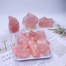 Cristal rosa Natural grande pedra áspera minério rosa cristal pedra esmagada aromaterapia tanque de peixes paisagismo jo