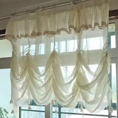 Cortina de balão acabada estilo americano de comércio exterior Cortina de onda de água Cortina de elevação Cortina de ja