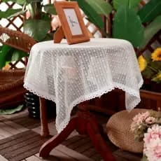 Toalha de mesa de renda coreana, toalha de mesa de café doméstica, quadrada, pequena, fresca, Anti-poeira, decoração sim