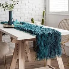 Bandeira de mesa estilo europeu imitação de lã de praia modelo quarto toalha de mesa doméstica toalha de mesa de centro