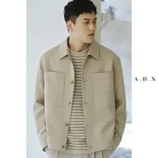 Primavera outono oco gaze lapela jaqueta de carga masculina solta cordeiro-como gola de lã algodão acolchoado jaqueta cu