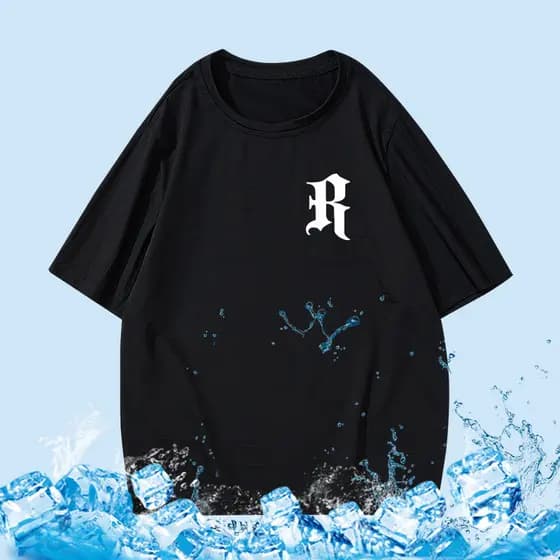 Street Wear Crianças Camiseta de Secagem Rápida Verão Médio Grande Crianças Seda Gelo Gola Redonda Moletom de Manga Curt