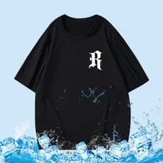 Street Wear Crianças Camiseta de Secagem Rápida Verão Médio Grande Crianças Seda Gelo Gola Redonda Moletom de Manga Curt