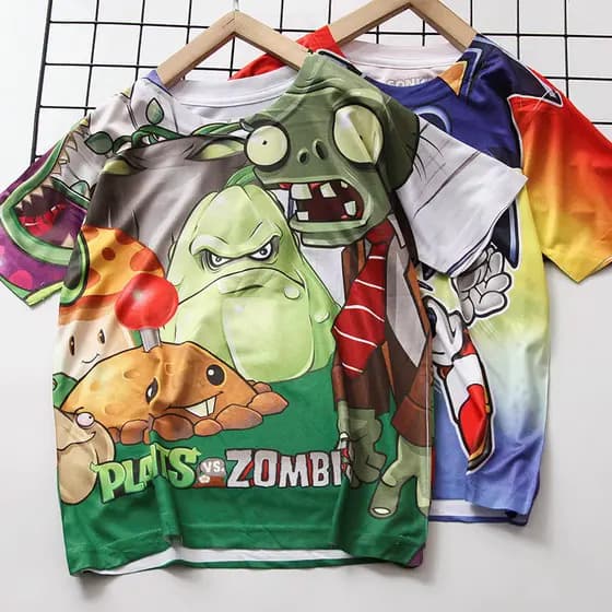 Comércio exterior pedido Original roupas infantis verão camiseta de manga curta fina em torno do pescoço dos desenhos an