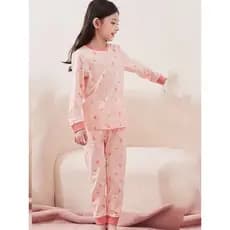 Meninas conjunto de roupa interior pijamas infantis meninas alemão veludo roupa interior térmica meninas outono roupas c