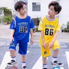 Meninos ternos grandes crianças ternos bonito roupas de manga curta estudantes da escola primária esportes camisa treina