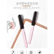 Pente de rolamento superfino rosa pequeno pente de rolamento de cabelo estilo pente de cabelo secagem de cabelo pente de