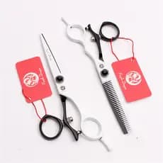 Tesoura voadora de 20cm, alça rotativa de 360 graus, franja, desbaste, tesoura de cabeleireiro, tesoura plana, dentes, t