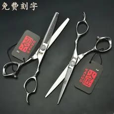 F Firesmith Dragon Handle Tesoura de cabeleireiro Tesoura de corte de cabelo profissional Tesoura de dentes de corte pla
