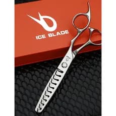 Genuíno cnc grande espinha de peixe tesoura masculino corte de cabelo tesoura dentes desbaste cabelo quebrado cabeleirei