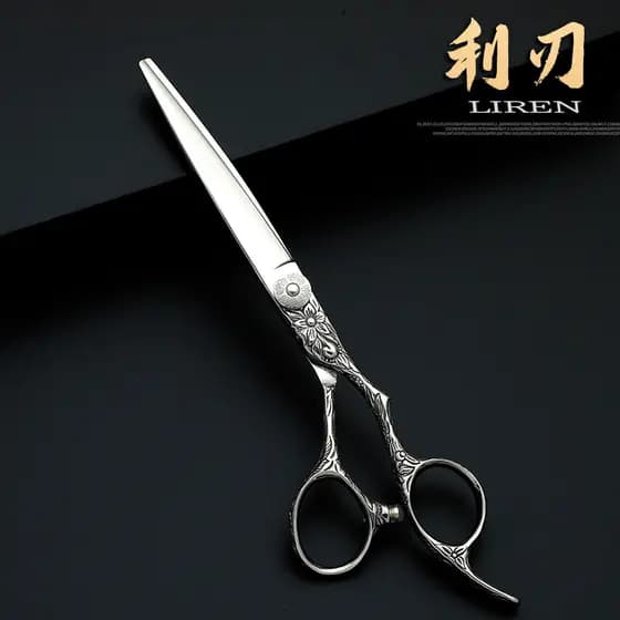 Profissional autêntico High-End corte plano tesoura de cabeleireiro corte de cabelo tesoura 440C cabeleireiro Ded