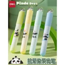 Poderoso Panda bonito Anti-manchas iluminador machado caneta estudante Notebook chave iluminador SK233