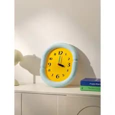 XEMO criativo Oval relógio de parede casa sala estar decoração relógio dopamina Dial pendurado na parede mudo nórdico in