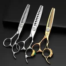 Tesoura de barbeiro segmentada cabeça de óleo gradiente cabelo masculino dedicado genuíno cabeleireiro tesoura plana sal