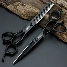 Tesoura de cabeleireiro Firesmith Moxie cabeleireiro conjunto especial plana osso peixe sem costura corte desbaste profi
