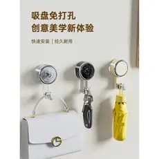 Ventosa rotativa gancho perfuração-livre forte carga-rolamento vácuo não-marcação cozinha banheiro toalha de toalete