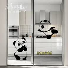 Adesivos decorativos de vidro transparente cozinha varanda sala de estar porta deslizante adesivos Anti-colisão cintura