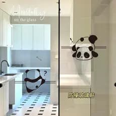 Adesivos decorativos de vidro transparente cozinha varanda sala de estar porta deslizante adesivos Anti-colisão cintura