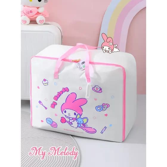 Sanrio crianças saco de armazenamento Oxford pano roupas domésticas colcha arrumado jardim de infância colcha sacola mel