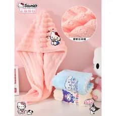Hellokitty touca de cabelo Shampoo lenço Super absorvente toalha de secagem rápida toalha envoltória novo estilo touca d