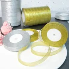 Bolo de aniversário fita Glitter prata cebola decoração fita dourada renda diy fita prata gravata 1.5cm2cm