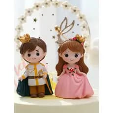 Resina sólida princesa Vera príncipe bolo decoração artesanato aniversário dos desenhos animados bonito festa crianças d